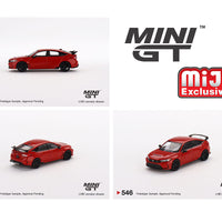 Mini GT 1:64 Honda Civic Type R Rallye 2023 W/ Advan GT Wheel – Red – Mijo Exclusives
