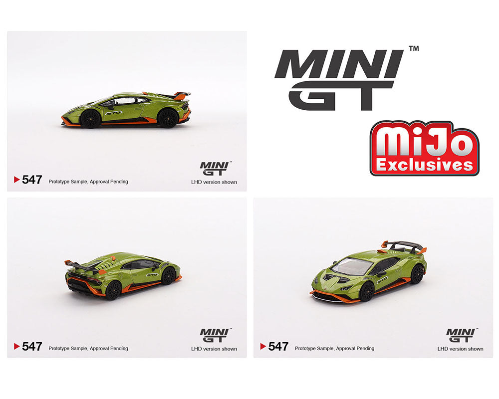 Mini GT 1:64 Lamborghini Huracán STO – Verde Citrea – Mijo Exclusives
