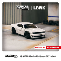Tarmac Works 1:64 LB-WORKS Dodge Challenger SRT Hellcat – White – Global64